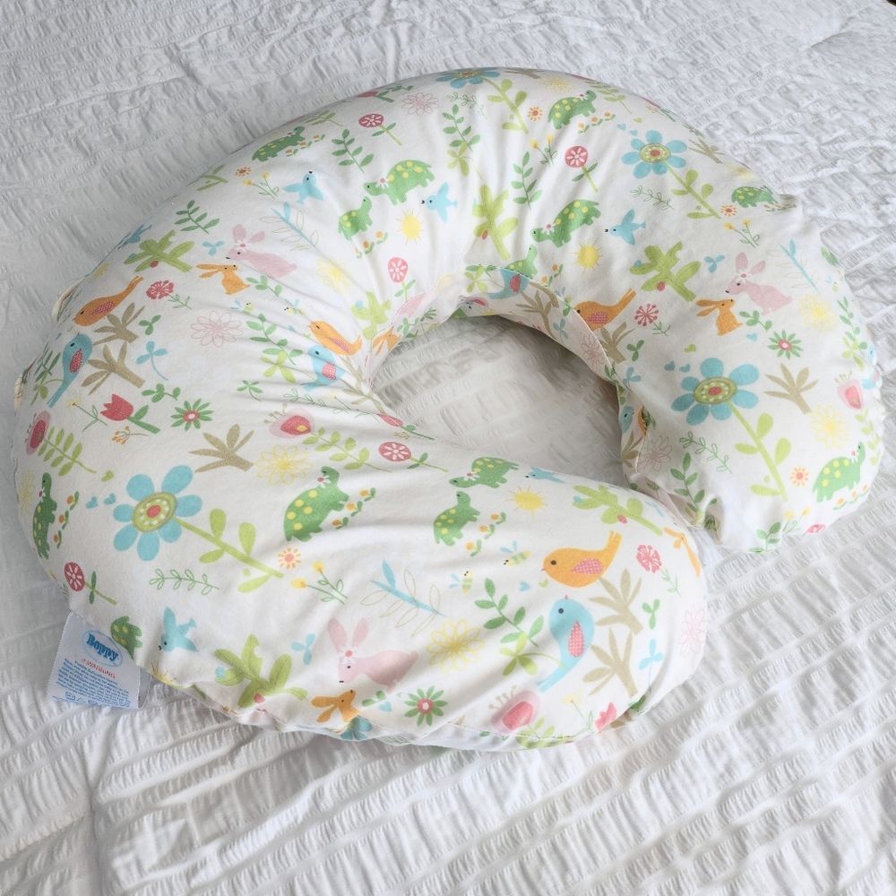 Boppy Original Nursing Support Pillow with Spring Nature Pattern Cover